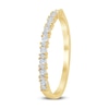 Thumbnail Image 2 of 1/15 CT. T.W. Baguette and Round Diamond Slanted Stackable Band in 10K Gold