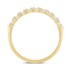 Thumbnail Image 3 of 1/15 CT. T.W. Baguette and Round Diamond Slanted Stackable Band in 10K Gold