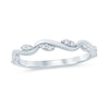 Thumbnail Image 1 of 1/8 CT. T.W. Marquise Multi-Diamond Slanted Wavy Stackable Band in 10K White Gold