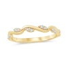Thumbnail Image 0 of 1/8 CT. T.W. Marquise Multi-Diamond Slanted Wavy Stackable Band in 10K Gold