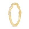 Thumbnail Image 1 of 1/8 CT. T.W. Marquise Multi-Diamond Slanted Wavy Stackable Band in 10K Gold