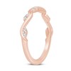 Thumbnail Image 2 of 1/8 CT. T.W. Marquise Multi-Diamond Slanted Wavy Stackable Band in 10K Rose Gold