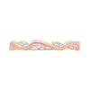 Thumbnail Image 4 of 1/8 CT. T.W. Marquise Multi-Diamond Slanted Wavy Stackable Band in 10K Rose Gold