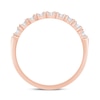 Thumbnail Image 3 of 1/15 CT. T.W. Baguette and Round Diamond Slanted Stackable Band in 10K Rose Gold