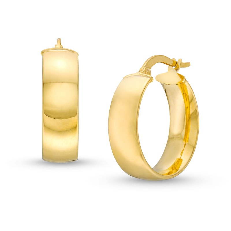 14K Gold Love Letter Font Hoop Earrings 'You Are Pure Love