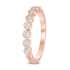 Thumbnail Image 2 of 1/4 CT. T.W. Diamond Bead Frame Vintage-Style Stackable Band in 10K Rose Gold