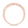 Thumbnail Image 3 of 1/4 CT. T.W. Diamond Bead Frame Vintage-Style Stackable Band in 10K Rose Gold