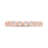 Thumbnail Image 4 of 1/4 CT. T.W. Diamond Bead Frame Vintage-Style Stackable Band in 10K Rose Gold