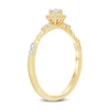 Thumbnail Image 2 of 1/4 CT. T.W. Diamond Frame and Bead Trio Station Promise Ring in 10K Gold