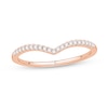 1/8 CT. T.W. Diamond Chevron Anniversary Band In 14K Rose Gold