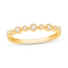 Thumbnail Image 1 of 1/10 CT. T.W. Diamond Bezel-Set Bubble Stackable Anniversary Band in 10K Gold