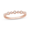 Thumbnail Image 1 of 1/10 CT. T.W. Diamond Bezel-Set Bubble Stackable Anniversary Band in 10K Rose Gold