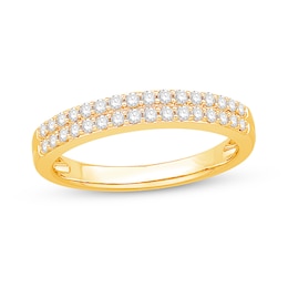 1/3 CT. T.W. Diamond Double Row Anniversary Band in 14K Gold