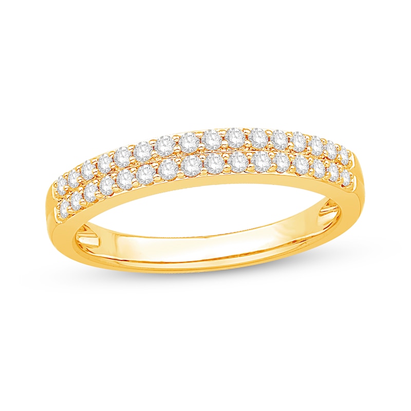 1/3 CT. T.W. Diamond Double Row Anniversary Band in 14K Gold