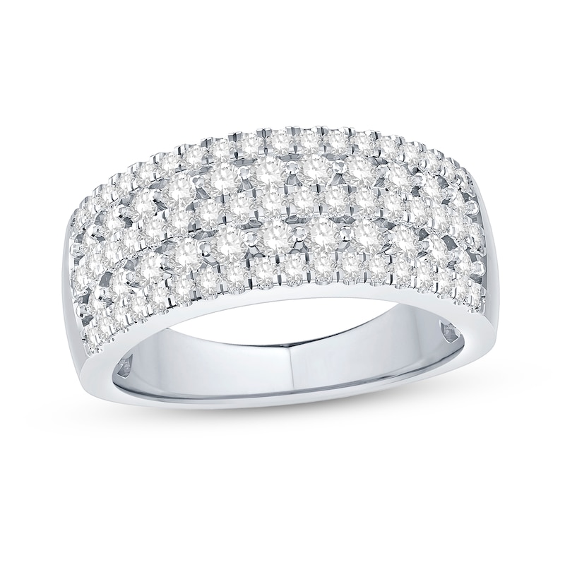 1 CT. T.W. Diamond Five Row Anniversary Band in 14K White Gold | Zales ...