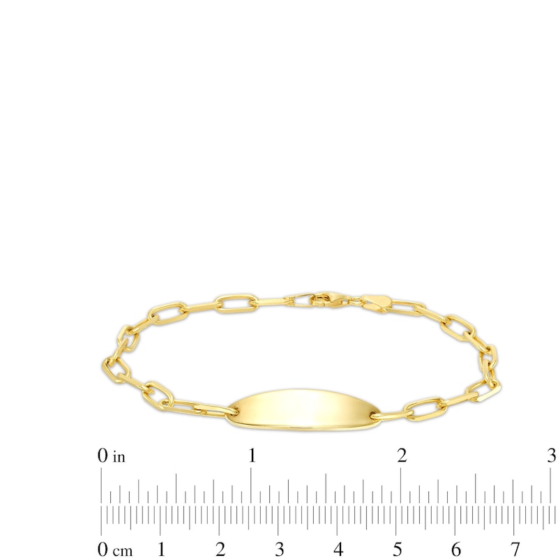 Main Image 4 of I.D. Paper Clip Chain Bracelet in 10K Gold - 7.5&quot;