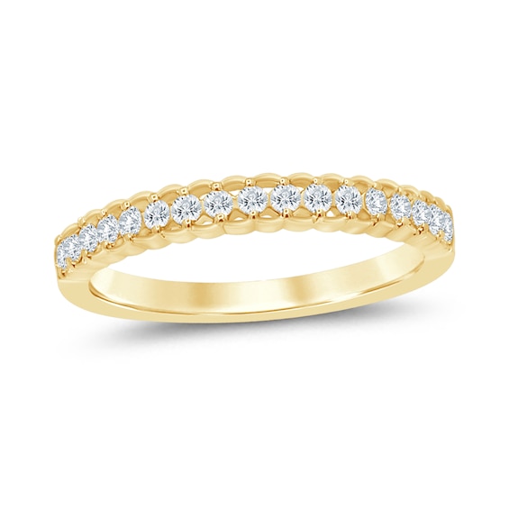 1/4 CT. T.W. Diamond Lattice-Style Stackable Band In 10K Gold