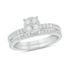 Thumbnail Image 1 of 1/2 CT. T.W. Multi-Diamond Bridal Set in Sterling Silver