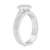 Thumbnail Image 3 of 1/5 CT. T.W. Multi-Diamond Alternating Frame Bridal Set in Sterling Silver