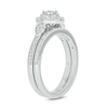 Thumbnail Image 3 of 1/5 CT. T.W. Multi-Diamond Frame Pear-Sides Bridal Set in Sterling Silver