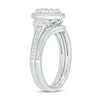 Thumbnail Image 3 of 1/4 CT. T.W. Oval Multi-Diamond Collar Bridal Set in Sterling Silver