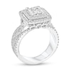 Thumbnail Image 2 of 1-1/3 CT. T.W. Quad Princess-Cut Diamond Double Frame Infinity Engagement Ring in 14K White Gold