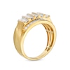 Thumbnail Image 3 of Men's 1 CT. T.W. Baguette Diamond Multi-Row Dome Ring in 10K Gold