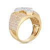 Thumbnail Image 3 of Men's 1-3/4 CT. T.W. Diamond Gothic-Style Cross Dome Ring in 10K Gold