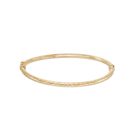 Oro Diamante™ Diamond-Cut Bangle in Hollow 14K Gold