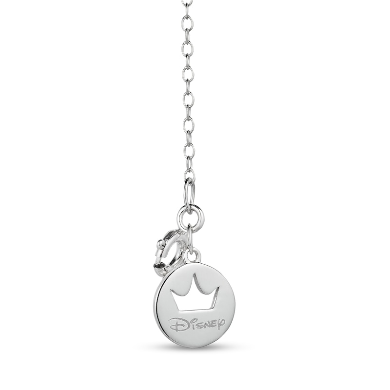 Main Image 2 of Enchanted Disney Belle 1/5 CT. T.W. Diamond Ornate Medallion Pendant in Sterling Silver and 10K Rose Gold