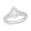 Thumbnail Image 0 of Vera Wang Love Collection 1-1/4 CT. T.W. Pear-Shaped Diamond Flower Frame Engagement Ring in 14K White Gold (I/SI2)