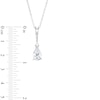 Thumbnail Image 3 of Elongated Pear-Shaped White Lab-Created Sapphire Pendant and Drop Earrings Set in Sterling Silver