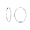 Thumbnail Image 1 of Endless 23.0mm Hoop Earrings in Hollow 14K White Gold