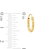 Thumbnail Image 2 of Diamond-Cut Endless 13.0mm Hoop Earrings in Hollow 14K Gold