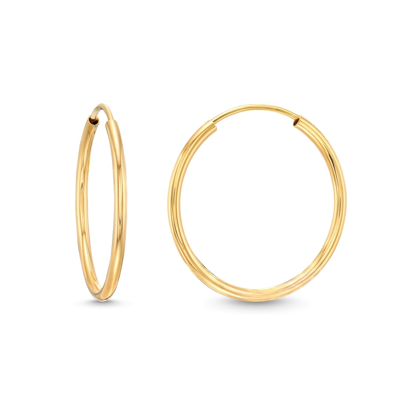 Main Image 1 of Endless 23.0mm Hoop Earrings in Hollow 14K Gold