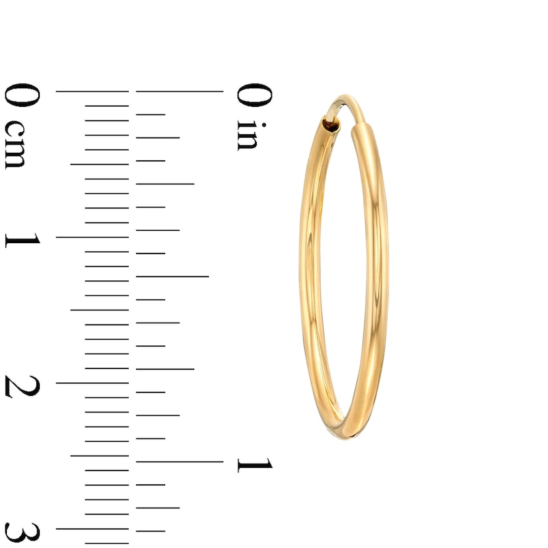 Main Image 3 of Endless 23.0mm Hoop Earrings in Hollow 14K Gold