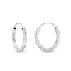 Thumbnail Image 1 of Diamond-Cut Endless 13.0mm Hoop Earrings in Hollow 14K White Gold