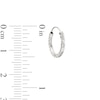 Thumbnail Image 3 of Diamond-Cut Endless 13.0mm Hoop Earrings in Hollow 14K White Gold