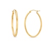 Thumbnail Image 1 of 36.0mm Oval Hoop Earrings in Hollow 14K Gold