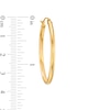 Thumbnail Image 3 of 36.0mm Oval Hoop Earrings in Hollow 14K Gold