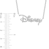 Thumbnail Image 3 of Enchanted Disney 1/6 CT. T.W. Diamond Script Necklace in Sterling Silver