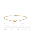 Thumbnail Image 2 of Child's Sliding Heart Adjustable Bracelet in 14K Gold - 6.0"