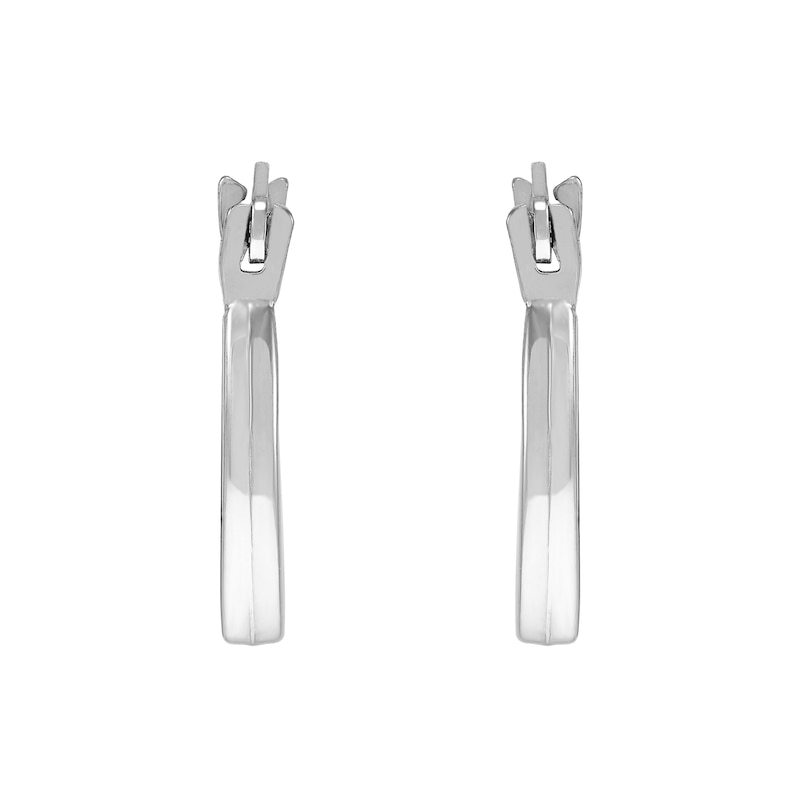 Main Image 2 of Child's 12.0mm Hoop Earrings in Hollow 14K White Gold