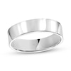 Thumbnail Image 1 of 6.0mm Engravable Flat Square-Edged Wedding Band in 14K White Gold (1 Line)