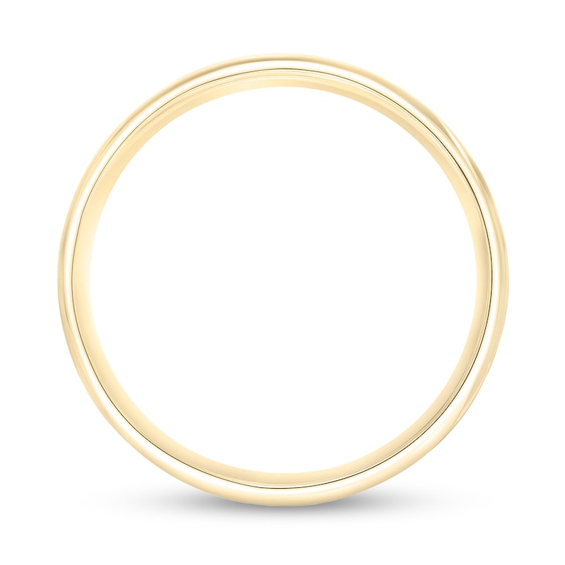 5.0mm Engravable Low Dome Comfort-Fit Wedding Band in 14K Gold (1 Line)