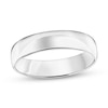 Thumbnail Image 1 of 5.0mm Engravable Low Dome Comfort-Fit Wedding Band in 14K White Gold (1 Line)