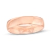 Thumbnail Image 1 of Men's 5.0mm Engravable Low Dome Comfort-Fit Wedding Band in 14K Rose Gold (1 Line)