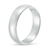 Thumbnail Image 3 of 6.0mm Engravable Low Dome Comfort-Fit Wedding Band in 14K White Gold (1 Line)