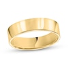 Thumbnail Image 1 of Men's 6.0mm Engravable Flat Square-Edged Wedding Band in 14K Gold (1 Line)