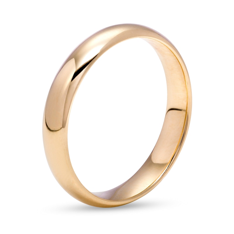 4.0mm Engravable Low Dome Comfort-Fit Wedding Band in 14K Gold (1 Line)